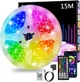 Світлодіодна стрічка RGB 15 метрів Bluetooth керування синхронізація з музикою пульт ДК - зображення 1