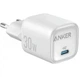 Зарядний пристрій Anker Zolo 30W Compact USB C GaN Charger - White - зображення 1