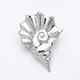 Брошь BROCHE бижутерия из стали Модерн Море Ракушка серебристая BRBF115427 - изображение 2