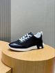 Мужские кроссовки черного цвета с белыми шнурками Hermes Bouncing, натуральная кожа, 46 размер - изображение 5