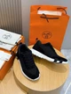 Мужские черные кроссовки с белой подошвой Hermes Bouncing, натуральная кожа, 41 размер - изображение 3