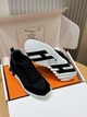 Мужские черные кроссовки с белой подошвой Hermes Bouncing, натуральная кожа, 41 размер - изображение 9