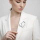 Брошь из стали BROCHE бижутерия Модерн Сердце Симпатия серебристая BRBF115419 - изображение 4