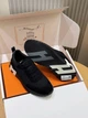Мужские черные кроссовки Hermes Bouncing, натуральная кожа, 43 размер - изображение 9