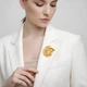 Брошь BROCHE бижутерия из стали Модерн Море Ракушка золотистая BRBF115426 - изображение 2
