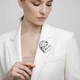 Брошь из стали BROCHE бижутерия Модерн Сердце Признание серебристая BRBF115415 - изображение 4