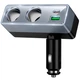 Зарядне автомобільне Hoco Z65B Smart dual cigarette lighter 1USB/1Type-C/2DC/240W/PD/QC АЗП з гніздом прикурювача Чорний - изображение 1