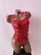 Еротичне латексне боді "Спокуса" на шнурівці Sexy S Червоний (30211) - зображення 3
