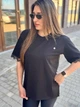 Футболка женская с кружевом черная 54-58 р5022.926 - изображение 3