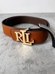 Жіночий двосторонній шкіряний коричневий класичний ремінь Ralph Lauren розмір М - изображение 3