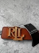 Жіночий двосторонній шкіряний коричневий класичний ремінь Ralph Lauren розмір М - изображение 6