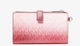 Кошелек Michael Kors Jet Set Large Ombré Signature Logo Wristlet Рожевий з фуксією - изображение 3