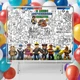Большая раскраска именная фотозона банер на День рождения Роблокс / Roblox 120 х150 см - изображение 1