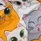 Простынь на резинке Moon&Star Полуторная 90х200х25 см Kitty Dreams Бязь Gold Люкс (MS-850002504) - изображение 3