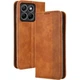 Чохол-книжка Deexe Retro Style для Motorola Edge 70 Fusion - Brown - зображення 7