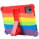 Захисний чохол Deexe Silicone Kickstand для Lenovo Tab K11 Gen 2 / Idea Tab (TB336) - Colorful - зображення 3