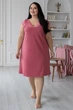 Ночная рубашка из натурального хлопка XXL+ Нк1110 Кораловый, 3XL - изображение 3