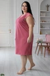 Ночная рубашка из натурального хлопка XXL+ Нк1110 Кораловый, 3XL - изображение 4