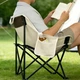 Раскладное туристическое кресло Folding Camping 40 х 40 х 67 см (214 C) Айвори - изображение 9