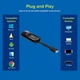 Мережевий адаптер Type-C на RJ45 Fenvi FR-G2500C 2500Mbps 2.5G Ethernet перехідник мережна карта Black (19129) - зображення 4