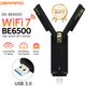 Мережевий адаптер Wi-Fi 7 USB Fenvi FU-BE6500 тридіапазонний бездротовий MU-MIMO Black (19123) - зображення 1