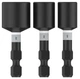 Набор ударных головок Bosch Pro Nutseter Impact (1/4", 8-13 мм, 50 мм, 3 шт) накидная головка 6-гранная (26823) - изображение 2