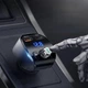 FM - трансмітер JOYROOM JR-CL02 with Bluetooth FM Shadow Series Wireless Black - изображение 8