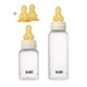 Набір пластикових дитячих пляшечок BIBS Grow and Flow Round Latex 150 мл/270 мл – Ivory 2 пляшечки - изображение 2