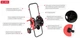 Катушка на колесах, для шланга 1/2" до 45 м, материалы: PP, ABS, сталь INTERTOOL GE-3003 - изображение 2