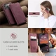 Чохол-книжка CaseMe з нубуку для iPhone 17 Pro Max Бордовий - зображення 9