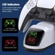 Зарядка для джойстика PS5 Dobe Док Станция для PlayStation 5 PS5 DualSense на 2 геймпада с LED подсветкой Белый - изображение 6