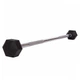 Штанга фиксированная прямая обрезиненная FDSO Rubber Hexagon Barbell TA-6230 10 кг Черный (58508088) - изображение 1