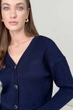 Жіночий костюм косичка (кардиган+спідниця) Nenka XL Синій (nenka3071-XL) - изображение 3