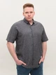 Рубашка мужская серая льняная летняя 6503-13 2XL - изображение 1