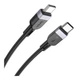 Кабель для зарядки і передачі даних USB Hoco X109 Silicone 60W/3A Type-C to Type-C 1m Black - зображення 3