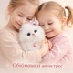 Реалистичная мягкая игрушка кошка как живая со звуком мяу плюшевый белый кот мягкая кошечка антистресс обнимашка реалистичный котик подарок для девочки 18см - изображение 5