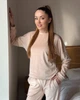 Піжама костюм домашній жіночий велюровий кофта зі штанами Капучино 2XL 212 (4096_5) - зображення 8