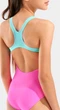 Купальник закритий для дівчат Arena LINES SWIMSUIT SWIM PRO BACK L рожевий, бірюзовий 164 см - зображення 5
