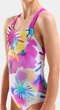 Купальник закритий для дівчат Arena SPRAYING SWIMSUIT SWIM PRO BAC білий, рожевий 128 см - зображення 3