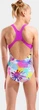 Купальник закритий для дівчат Arena SPRAYING SWIMSUIT SWIM PRO BAC білий, рожевий 128 см - зображення 4