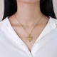 Кулон рамка или кулон медальон резной дизайн в форме сердца, золотой медальон для фото 3.7см - изображение 7