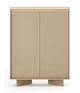Комод высокий с подсветкой Perfect Home Семи / Semi 2D/104 2-дверный Боливар натуральный/капучино - изображение 2