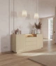 Комод с подсветкой Perfect Home Хиро / Hiro 2D3S/176 2-дверный с 3 ящиками Какао/дуб кремона - изображение 1