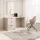 Стіл комп'ютерний, письмовий Perfect Home Ланте / Lante 3S/140 з 3 ящиками та чорними ручами Беж - зображення 1