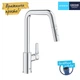 Cмеситель для кухни с выдвижной лейкой GROHE QuickFix Start хром латунь 30631000 - изображение 4
