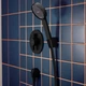 Душевая лейка HANSGROHE Activera EcoSmart с кнопкой 94мм пластик черная 28033670 - изображение 3