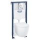 Комплект инсталляции GROHE Solido кнопка хром безободковый унитаз GROHE с крышкой микролифт дюропласт 103846SH00 - изображение 1