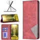 Чехол-книжка с карманами UniCase Geometric Pattern для TECNO Camon 50 Pro - Red - изображение 4