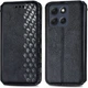 Чехол Deexe Rhombus Wallet для Motorola Edge 70 Fusion - Black - изображение 2