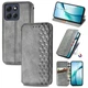 Чохол Deexe Rhombus Wallet для Motorola Edge 70 Fusion - Grey - зображення 1